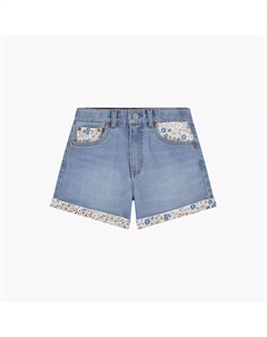 Print Block Mom Шорты Большие девочки 7-16, цвет Fully Baked - Light Wash Levi's®
