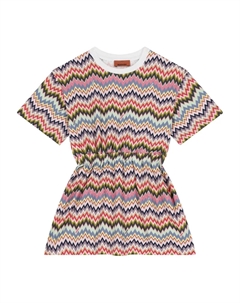 Платье с узором зигзаг, розовый Missoni kids