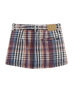 Юбка мини Pebbs в клетку, нейтральный Bellerose kids