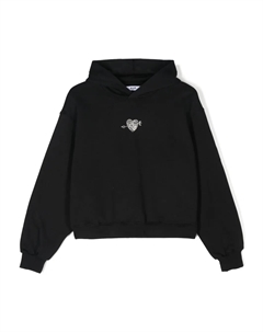 Худи с кристаллами, черный Msgm kids