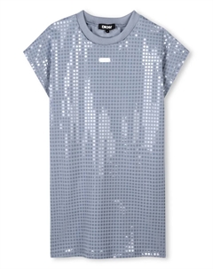 Платье-футболка с пайетками, синий Dkny kids