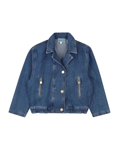 Укороченная джинсовая куртка, синий Kenzo kids