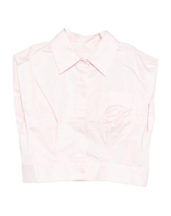 Рубашка с вышитым карманом, розовый Miss blumarine
