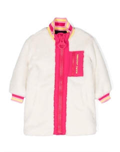 Шуба из искусственного меха с логотипом, белый Marc jacobs kids