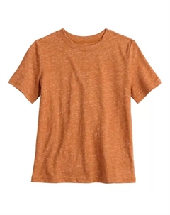 Мальчиковая футболка с коротким рукавом Essential Texture, 4-12 лет, оранжевый Jumping beans