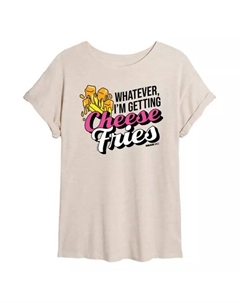 Футболка с изображением картофеля фри с сыром от Juniors, бежевый Licensed character