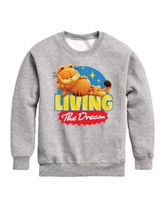 Флисовая толстовка с изображением Гарфилда из фильма «Жизнь как мечта» для мальчиков 8-20 лет, серый Licensed character