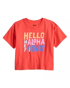 Детская и подростковая футболка с коротким рукавом и принтом, свободный крой, размеры S-XXL, цвет hello hey rose So