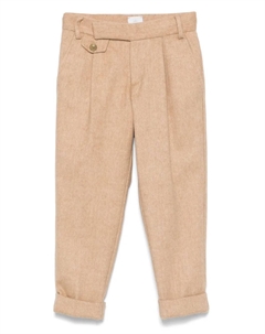 Брюки с узором в елочку, нейтральный Eleventy kids