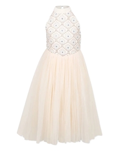 Платье без рукавов с вышивкой, нейтральный Làtara