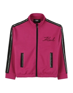 Спортивная куртка на молнии, розовый Karl lagerfeld kids
