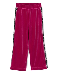 Бархатные брюки с узором Eyelike, розовый Chiara ferragni kids