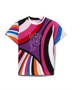 Футболка с принтом Iride, белый Pucci junior