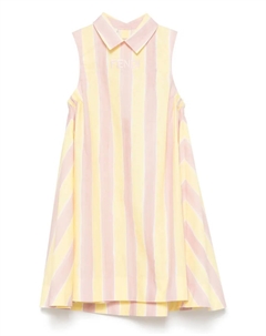 Платье с вышитым логотипом, розовый Fendi kids