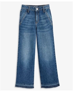 Укороченные джинсы с широкими штанинами для девочек Little & Big, синий Epic threads