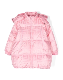 Пуховик с логотипом 4G, розовый Givenchy kids