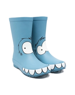 Сапоги с текстурой в виде лица монстра, синий Stella mccartney kids