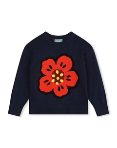 Джемпер с логотипом, синий Kenzo kids