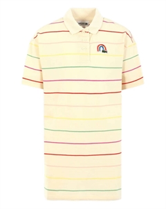 Платье-поло в радужную полоску, нейтральный Lacoste kids