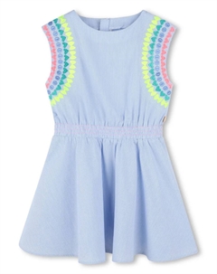 Платье с вышивкой, синий Billieblush