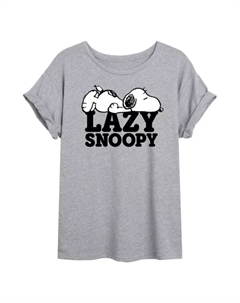 Футболка Juniors peanuts lazy snoopy oversize, серый Licensed character
