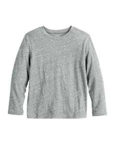 Мальчиковая футболка с длинным рукавом Essential Texture, 4-12 лет, серый Jumping beans
