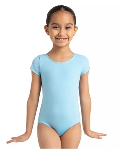 Купальник с коротким рукавом для девочек, синий Capezio