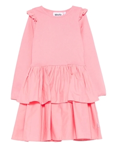 Платье с длинными рукавами и оборками, розовый Molo