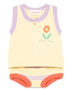 Трикотажный комплект из топа и брюк, желтый Bobo choses