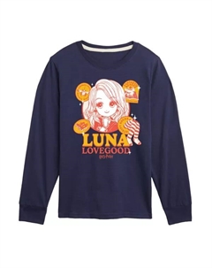 Футболка с длинным рукавом и принтом Luna Lovegood для мальчиков 8-20 лет, синий Harry potter