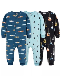 Флисовая пижама без ножек для малышей, 3 шт. в упаковке, синий Gerber