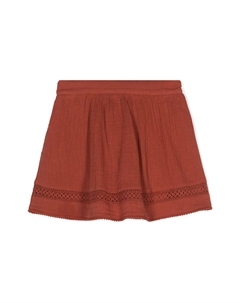 Плиссированная юбка со вставкой в технике кроше, коричневый Scotch&soda