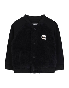 Куртка со вставками из искусственного меха, черный Karl lagerfeld kids