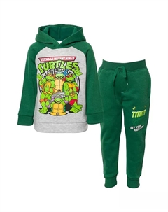 Флисовый комплект с худи и брюками для детей от малышей до подростков (размеры 2T - 18-20), серый Teenage mutant ninja turtles