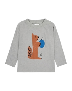 Топ с длинными рукавами и принтом, серый Bobo choses