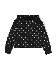 Худи с кулиской и монограммой, черный Givenchy kids