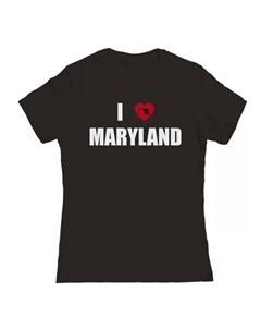 Футболка Junior'S i Heart Maryland с графическим принтом, черный Unbranded