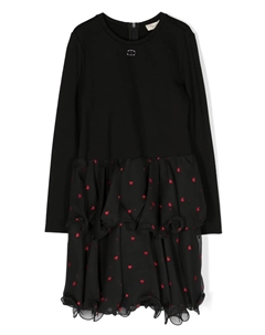 Платье с длинными рукавами и принтом, черный Twin-set kids