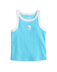 Детская майка-борцовка с racerback для девочек 4-12 лет, цвет dolphin blue Jumping beans