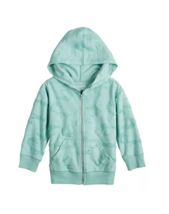 Толстовка с капюшоном на молнии для малышей и мальчиков постарше, цвет green gator terry Jumping beans