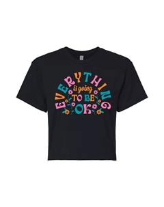 Укороченная футболка «Все будет хорошо» для юниоров, черный Licensed character