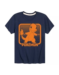 Футболка для мальчиков 8-20 лет с ретро-принтом покемона Charmander, синий Licensed character