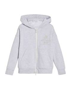 Худи из джерси, серый Brunello cucinelli kids