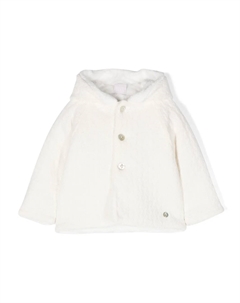 Флисовое пальто с подвеской-логотипом, белый Paz rodriguez