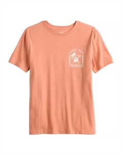 Футболка с коротким рукавом и принтом для мальчиков 8-20 лет на каждый день, цвет coral pizza Sonoma goods for life