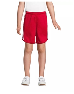 Школьные спортивные шорты с сеткой для девочек, красный Lands' end