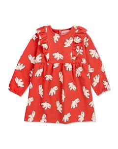 Платье Freedom Bird с оборками, красный Bobo choses