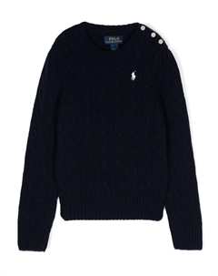 Джемпер Polo Pony фактурной вязки, синий Polo ralph lauren kids