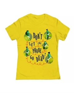 Футболка с надписью «Не дай телефону разрядиться» от Junior's с графическим принтом Beetlejuice, цвет vibrant yellow Licensed character