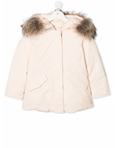 Пуховик с отделкой из искусственного меха, белый Woolrich kids